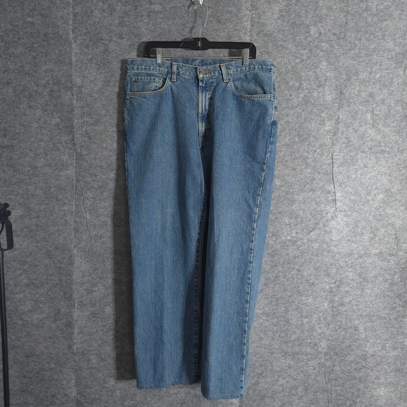 Polo Ralph Lauren Classic Five Pocket Jeans Mens 36 x 30 Blue Denim Solid Cotton - Picture 1 of 13